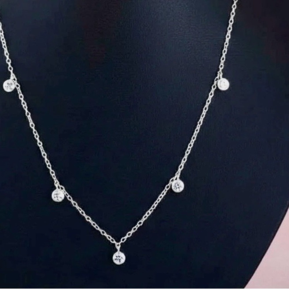 SALE‼️2Ct Diamond by the yard silver 925 Necklace - Brazil - Picture 2 of 8